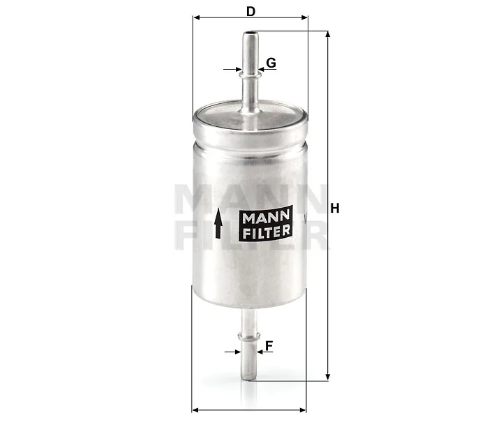 Mann-Filter - WK 512 - Kraftstoff-Leitungsfilter (Inline)