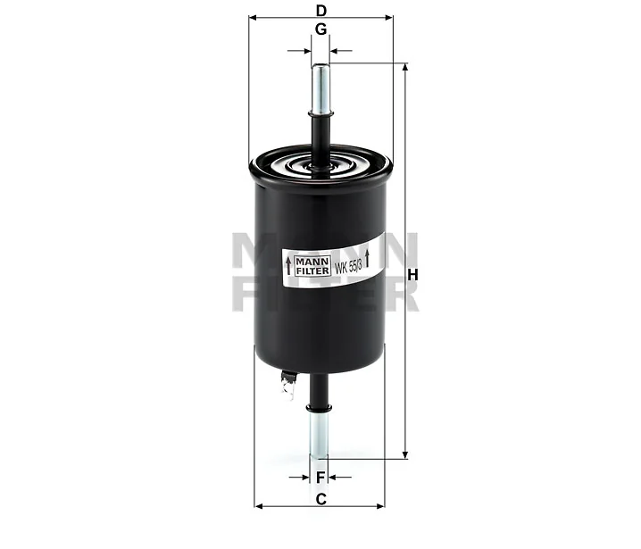 Mann-Filter - WK 55/3 - Kraftstoff-Leitungsfilter (Inline)