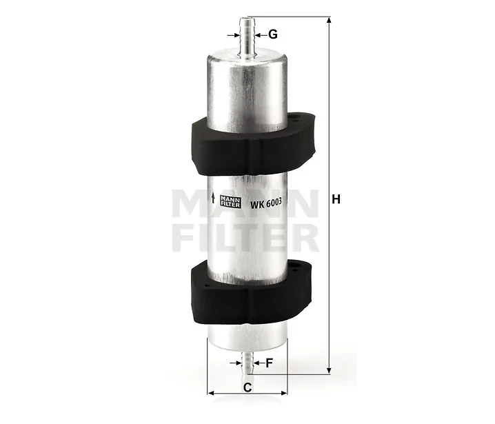 Mann-Filter - WK 6003 - Kraftstoff-Leitungsfilter (Inline)