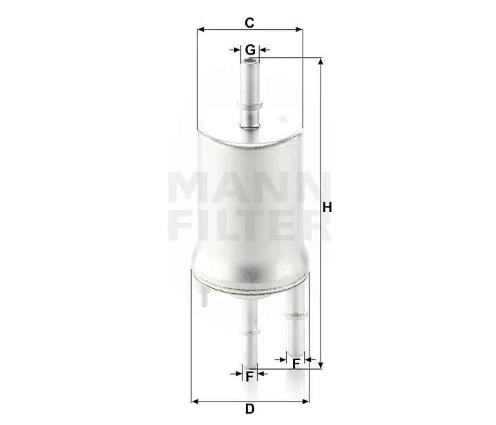Mann-Filter - WK 6015 - Kraftstoff-Leitungsfilter (Inline)