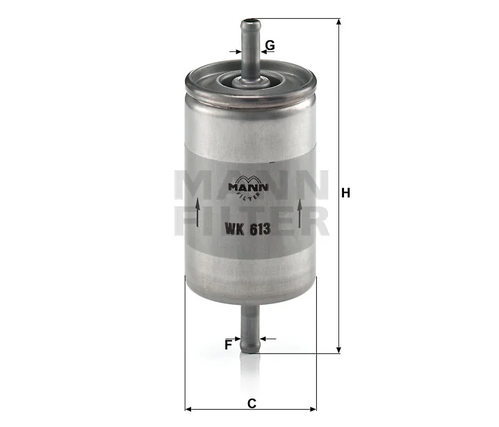 Mann-Filter - WK 613 - Kraftstoff-Leitungsfilter (Inline)