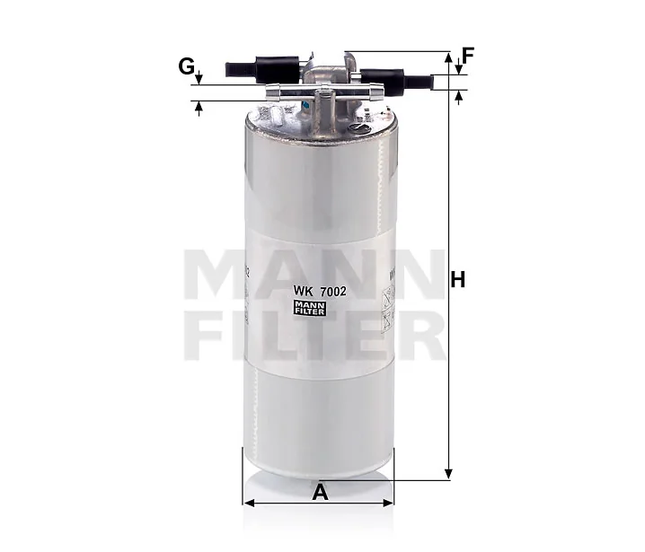 Mann-Filter - WK 7002 - Kraftstoff-Leitungsfilter Inline