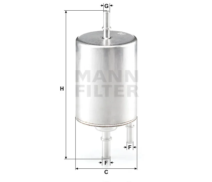 Mann-Filter - WK 720/4 - Kraftstoff-Leitungsfilter Inline