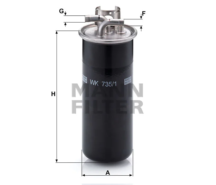 Mann-Filter - WK 735/1 - Kraftstoff-Leitungsfilter (Inline)
