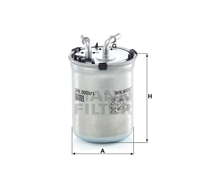 Mann-Filter - WK 8029/1 - Kraftstoff-Leitungsfilter (Inline)