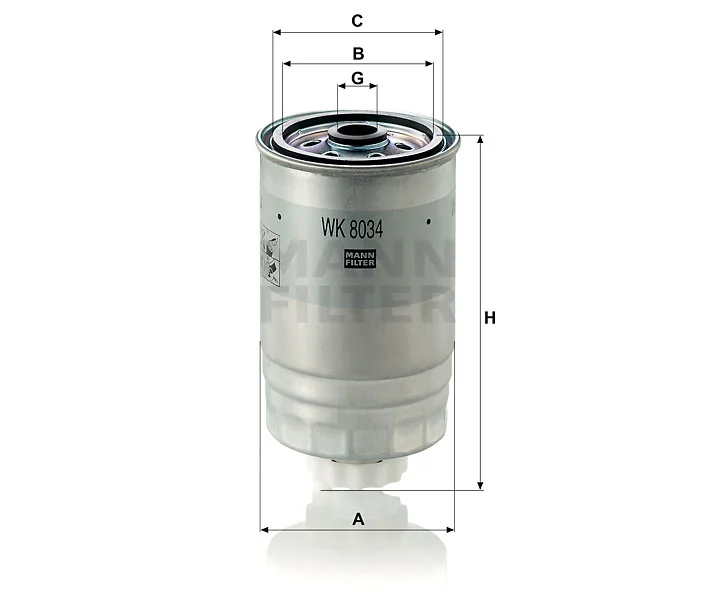 Mann-Filter - WK 8034 - Kraftstoffwechselfilter