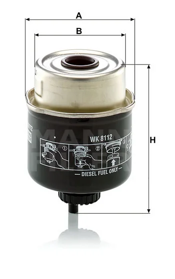 Mann-Filter - WK 8112 - Kraftstofffilter SpinOn