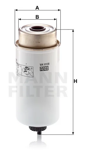 Mann-Filter - WK 8120 - Kraftstofffilter SpinOn
