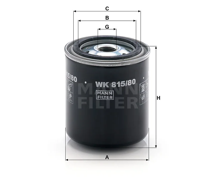 Mann-Filter - WK 815/80 - Kraftstoffwechselfilter