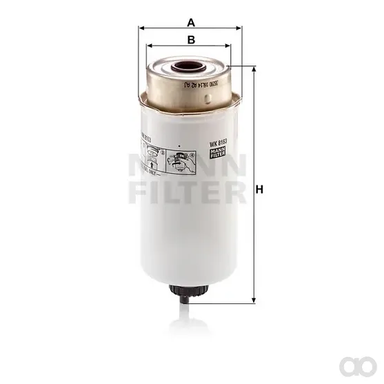 Mann-Filter - WK 8163 - Kraftstofffilter SpinOn