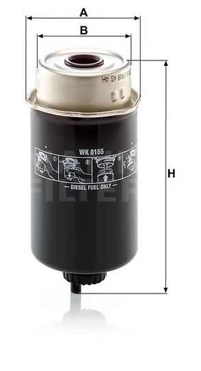 Mann-Filter - WK 8165 - Kraftstofffilter SpinOn