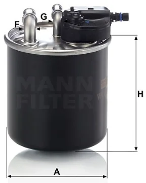 Mann-Filter - WK 820/15 - Kraftstoff-Leitungsfilter (Inline)