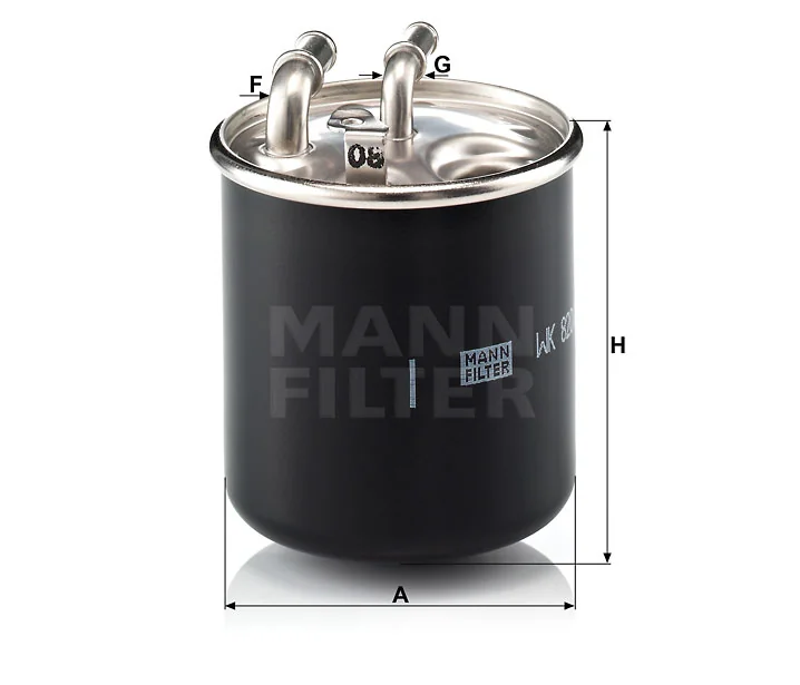 Mann-Filter - WK 820/2 x - Kraftstoff-Leitungsfilter (Inline)