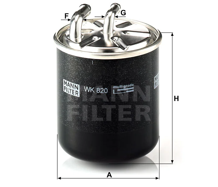 Mann-Filter - WK 820 - Kraftstoff-Leitungsfilter (Inline)