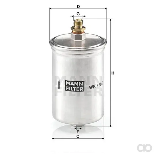 Mann-Filter - WK 830/3 - Kraftstoff-Leitungsfilter Inline