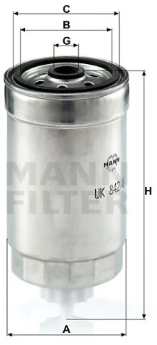 Mann-Filter - WK 842/8 - Kraftstoffwechselfilter