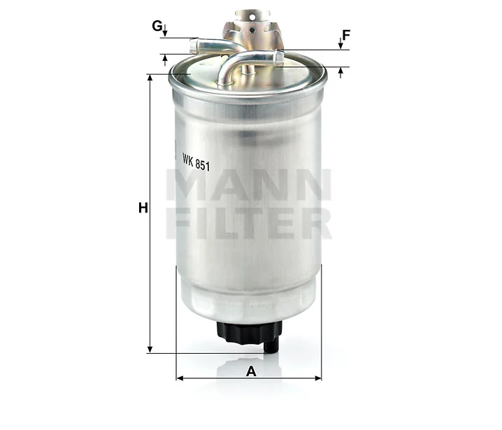 Mann-Filter - WK 851 - Kraftstoff-Leitungsfilter (Inline)