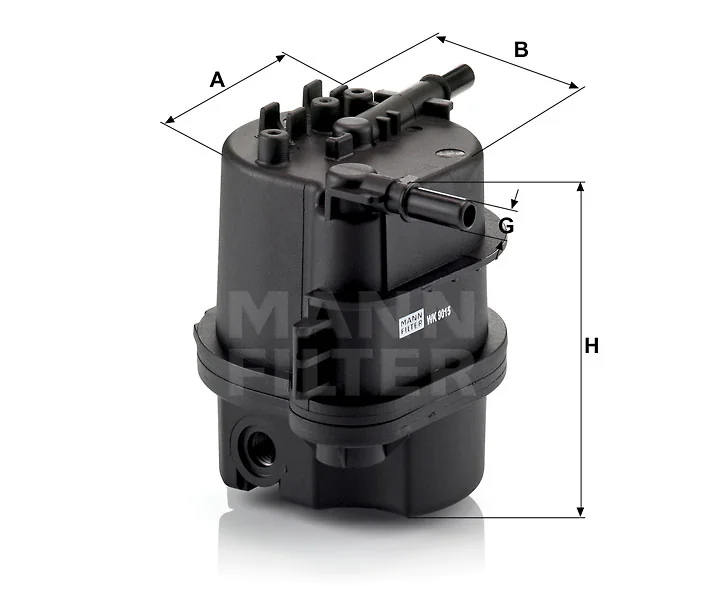 Mann-Filter - WK 9015 x - Kraftstoff-Leitungsfilter (Inline)
