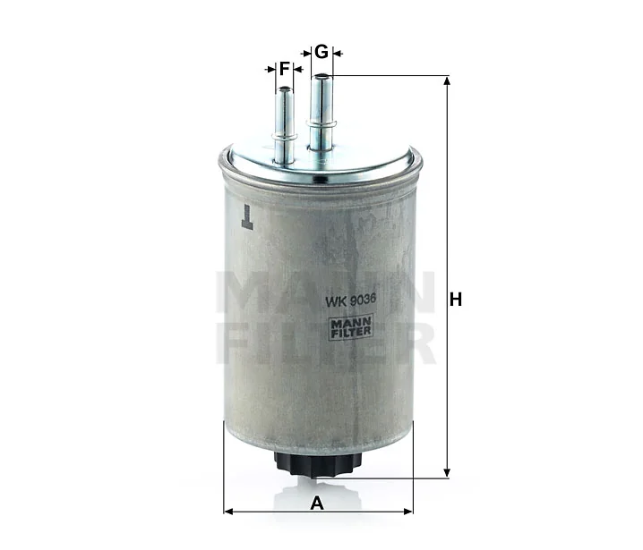 Mann-Filter - WK 9036 - Kraftstoff-Leitungsfilter (Inline)