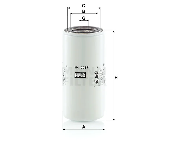 Mann-Filter - WK 9037 x - Kraftstoffwechselfilter