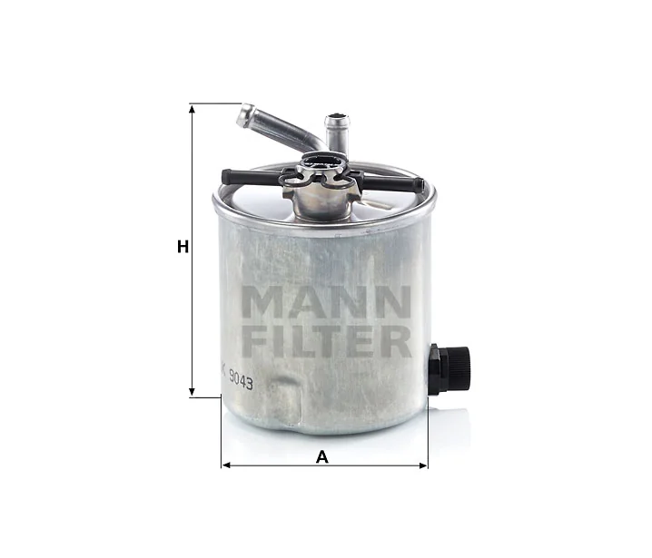 Mann-Filter - WK 9043 - Kraftstoff-Leitungsfilter (Inline)