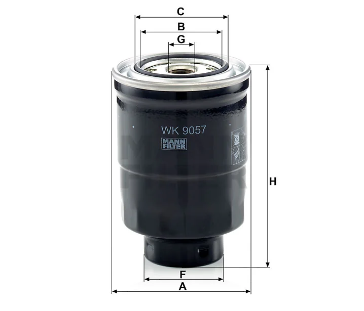 Mann-Filter - WK 9057 z - Kraftstofffilter SpinOn