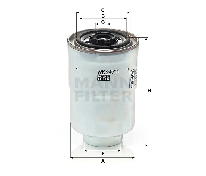 Mann-Filter - WK 940/11 x - Kraftstoffwechselfilter