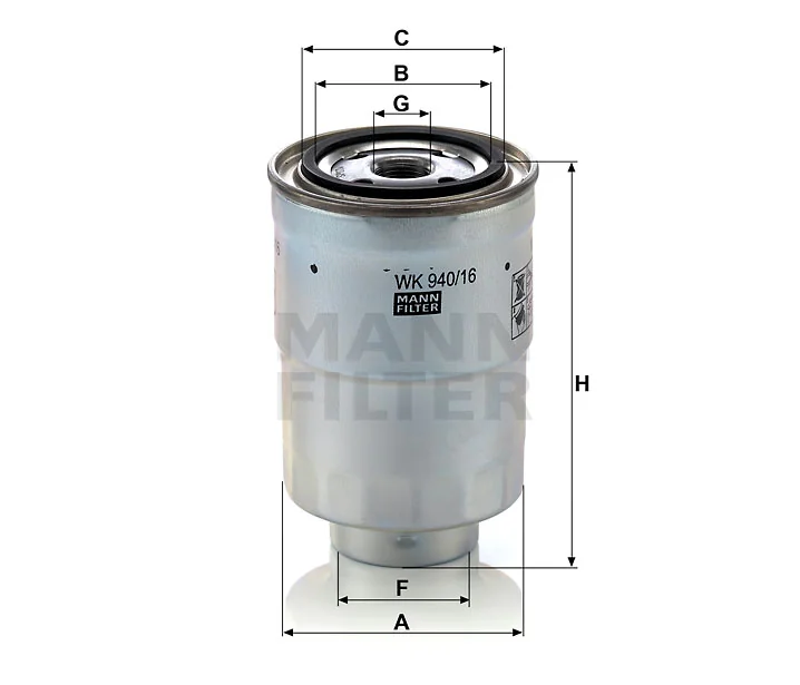 Mann-Filter - WK 940/16 x - Kraftstoffwechselfilter
