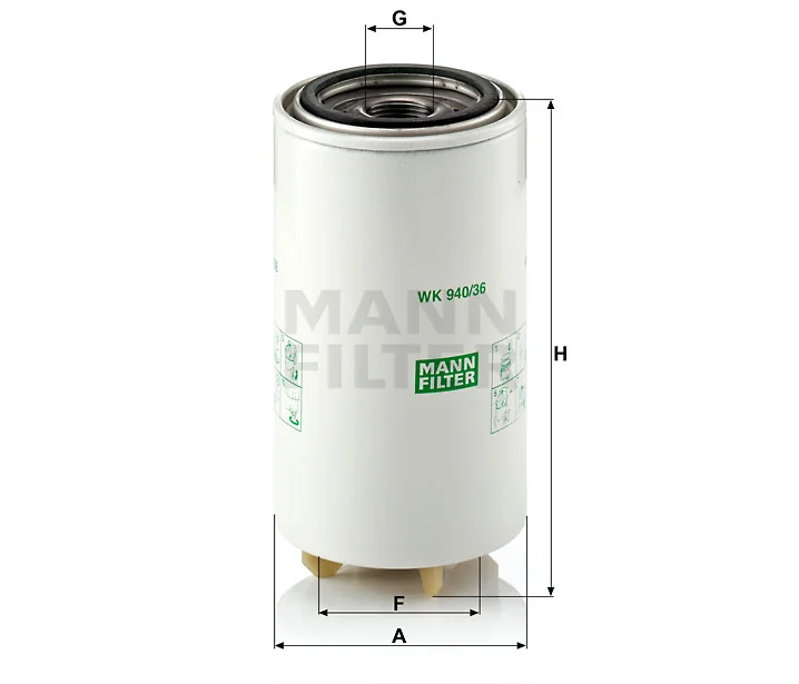 Mann-Filter - WK 940/36 x - Kraftstoffwechselfilter