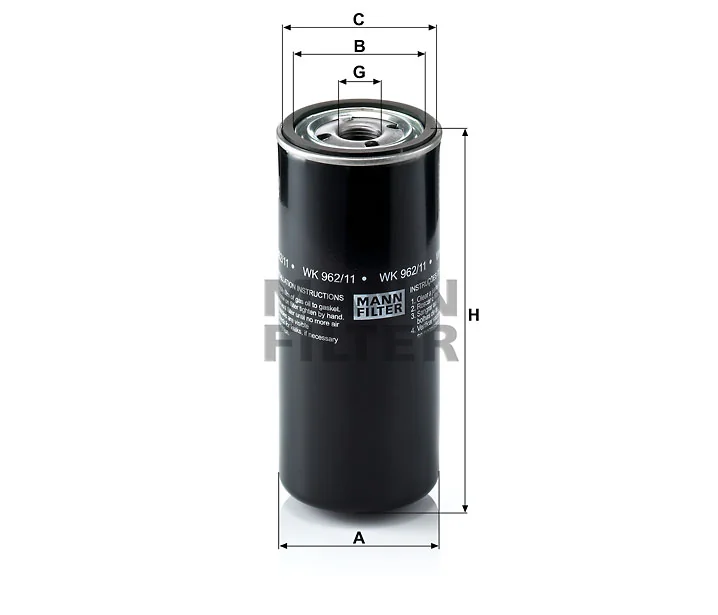Mann-Filter - WK 962/11 - Kraftstoffwechselfilter