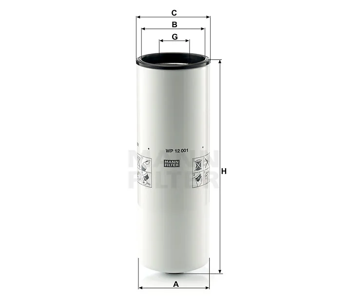 Mann-Filter - WP 12 001 - Ölfilter SpinOn