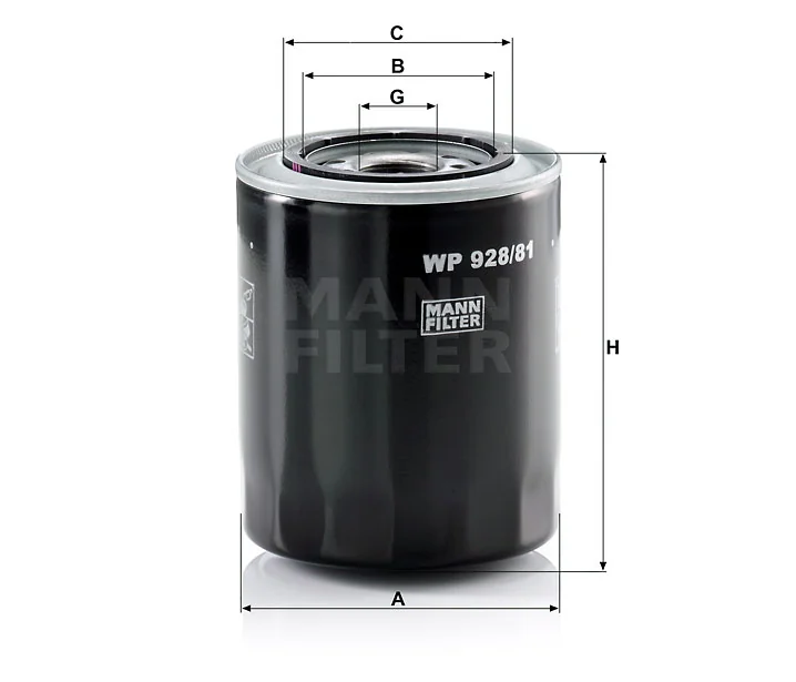 Mann-Filter - WP 928/81 - Wechselfilter SpinOn (Nebenstrom)