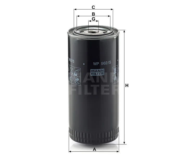 Mann-Filter - WP 962/5 - Wechselfilter SpinOn (Nebenstrom)