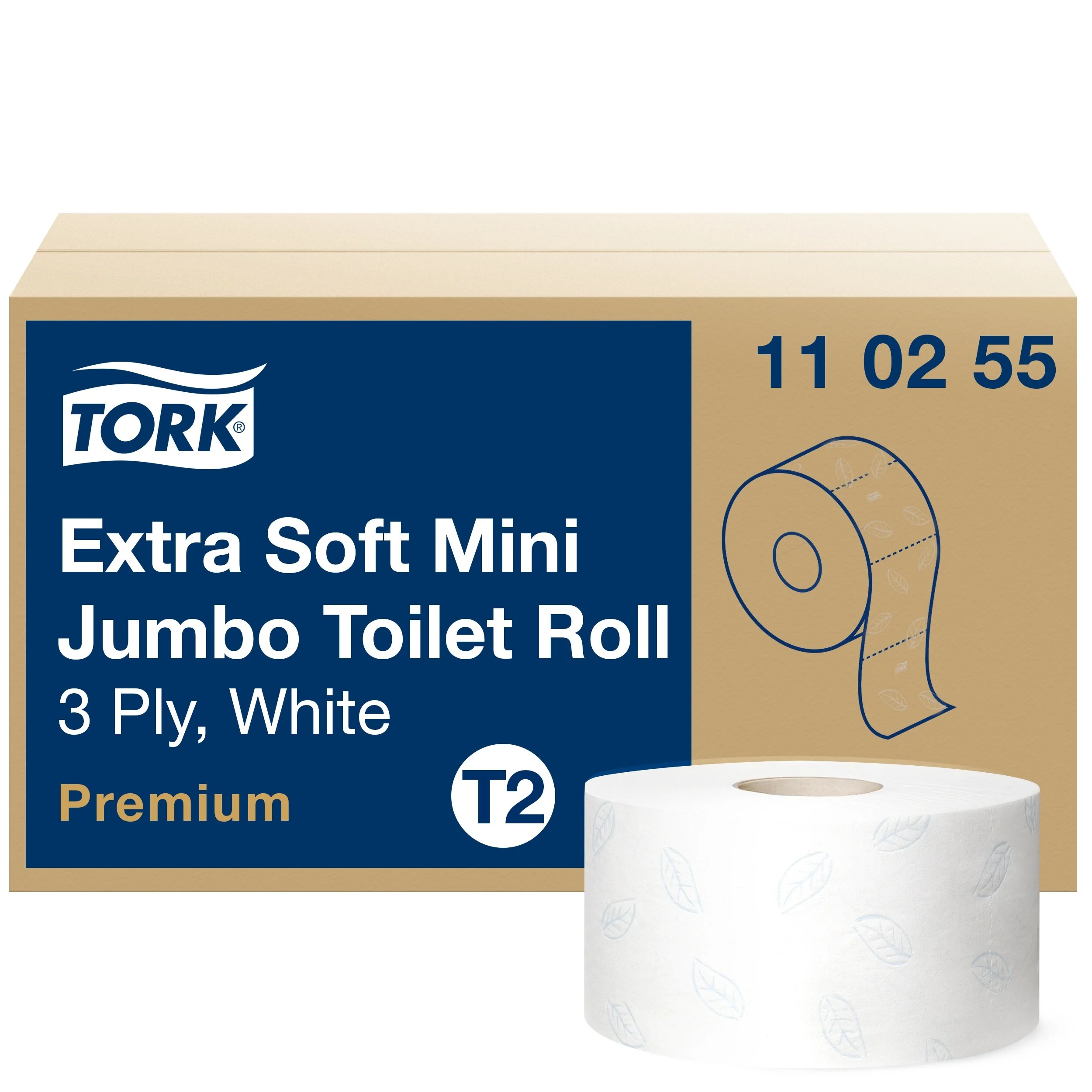 Tork - Tork extra weiches Mini Jumbo - Toilettenpapier weiß T2