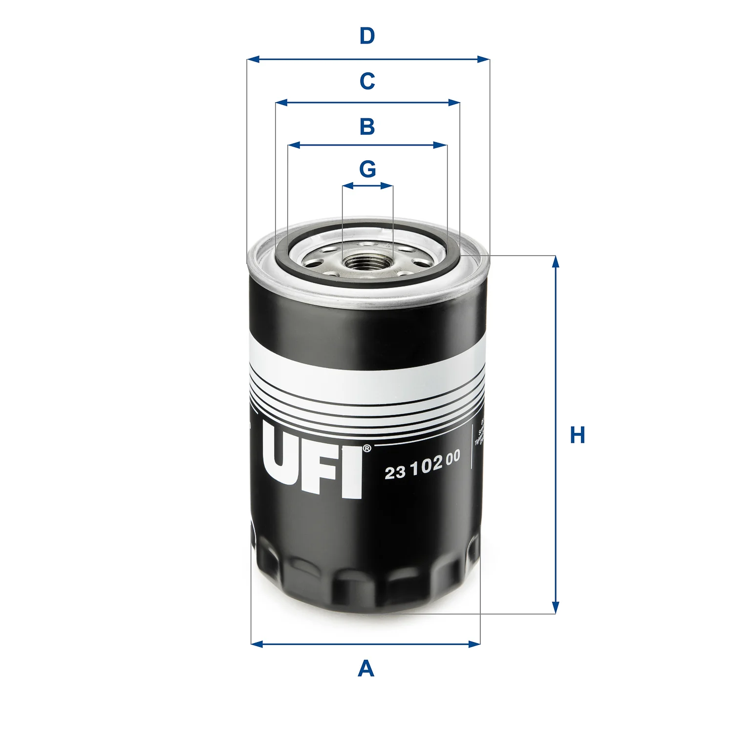 UFI Filters - 23.102.00 - Ölfilter SpinOn