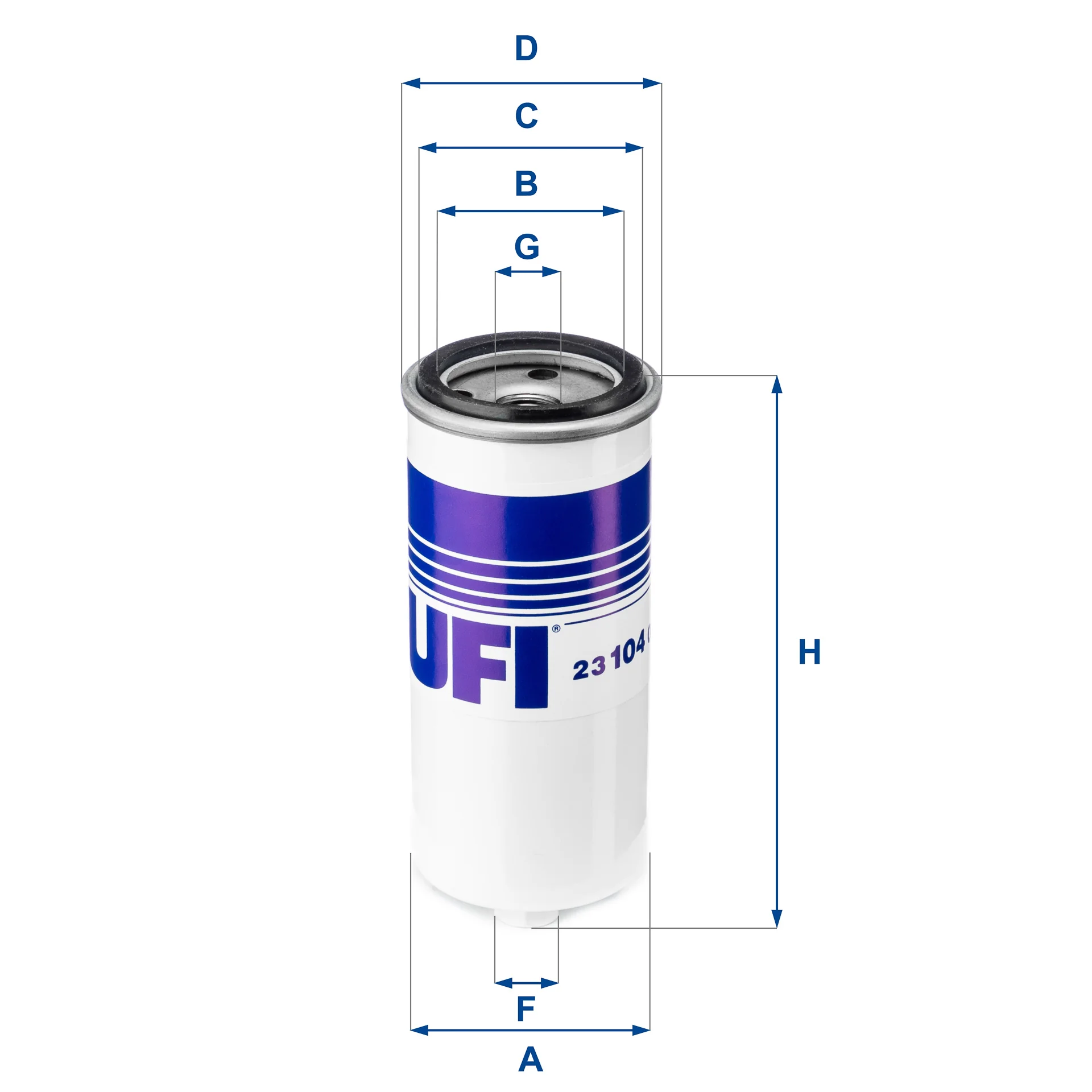 UFI Filters - 23.104.00 - Ölfilter SpinOn