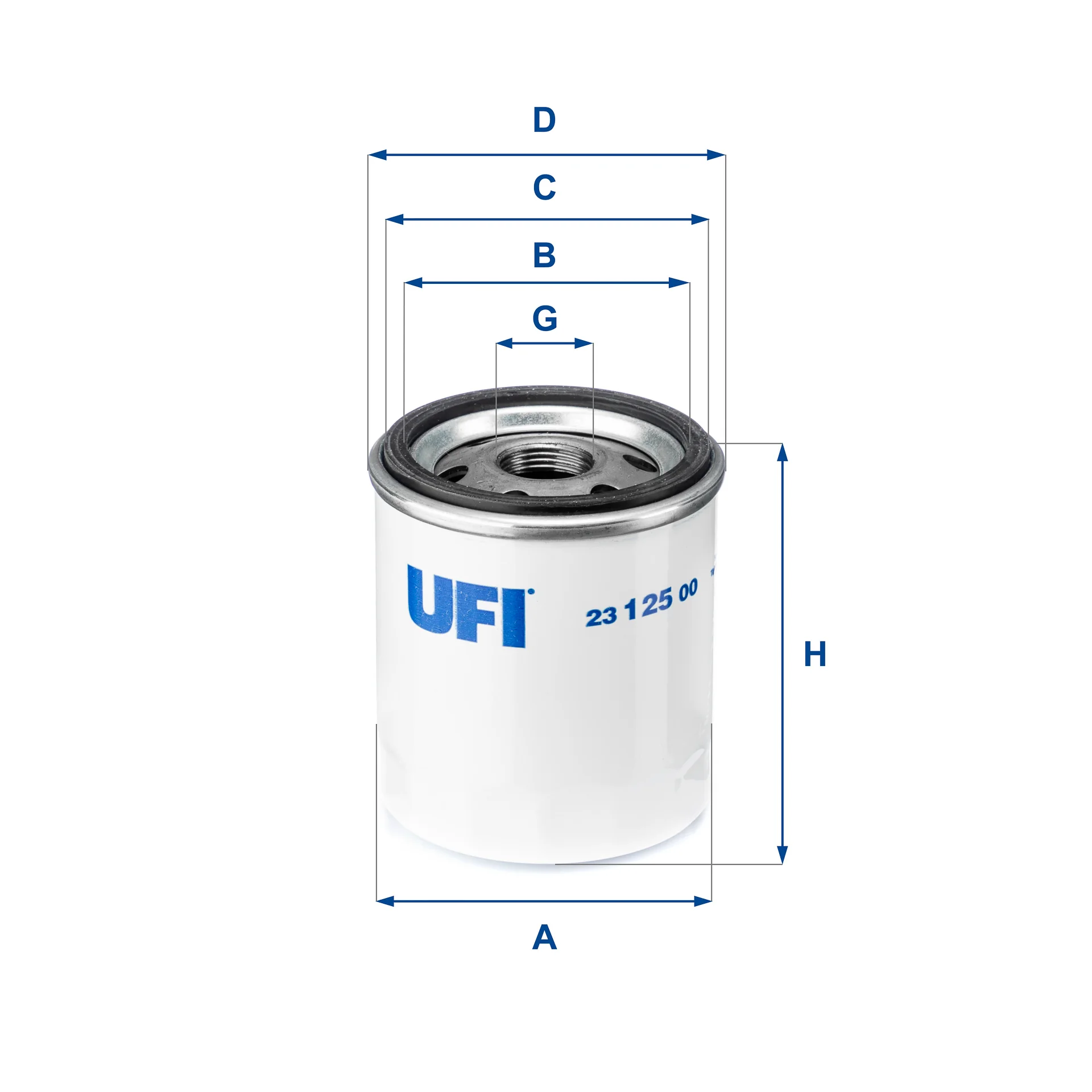 UFI Filters - 23.125.00 - Ölfilter SpinOn