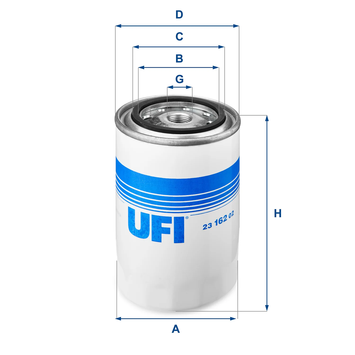 UFI Filters - 23.162.02 - Ölfilter SpinOn