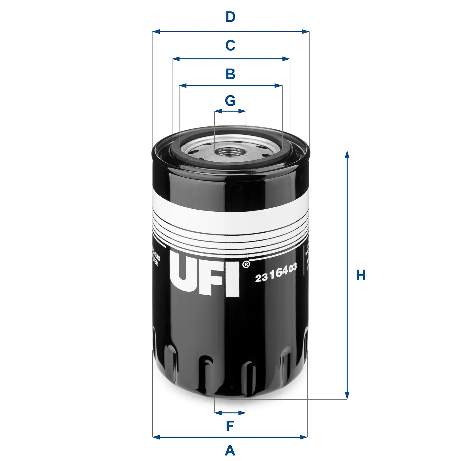 UFI Filters - 23.164.03 - Ölfilter SpinOn