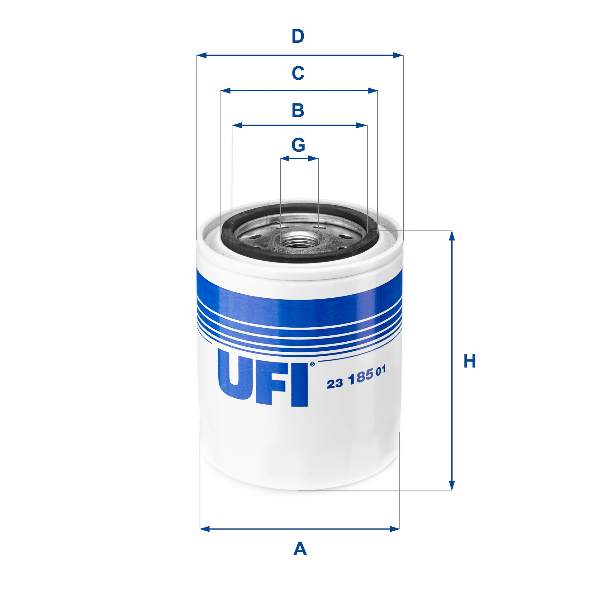 UFI Filters - 23.185.01 - Ölfilter SpinOn