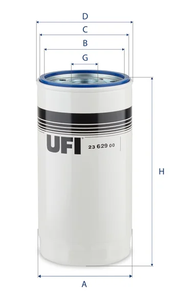 UFI Filters - 23.629.00 - Ölfilter SpinOn