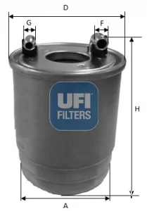 UFI Filters - 24.112.00 - Kraftstoff-Leitungsfilter Inline