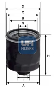 UFI Filters - 24.154.00 - Kraftstofffilter SpinOn