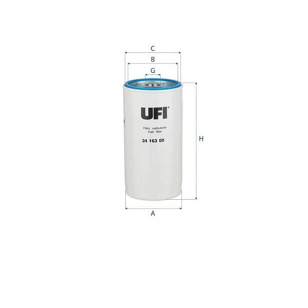 UFI Filters - 24.163.00 - Kraftstofffilter SpinOn