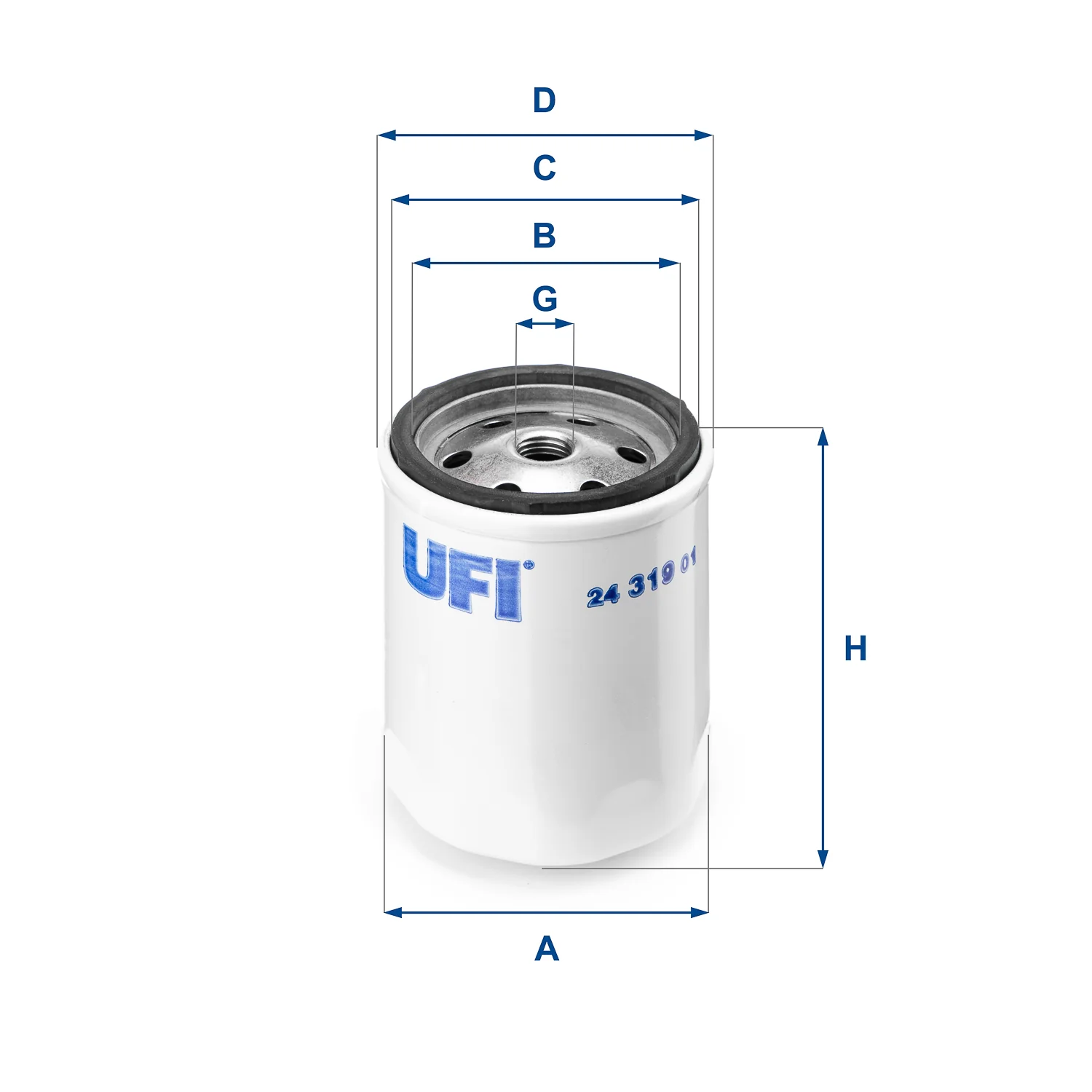 UFI Filters - 24.319.01 - Kraftstofffilter SpinOn