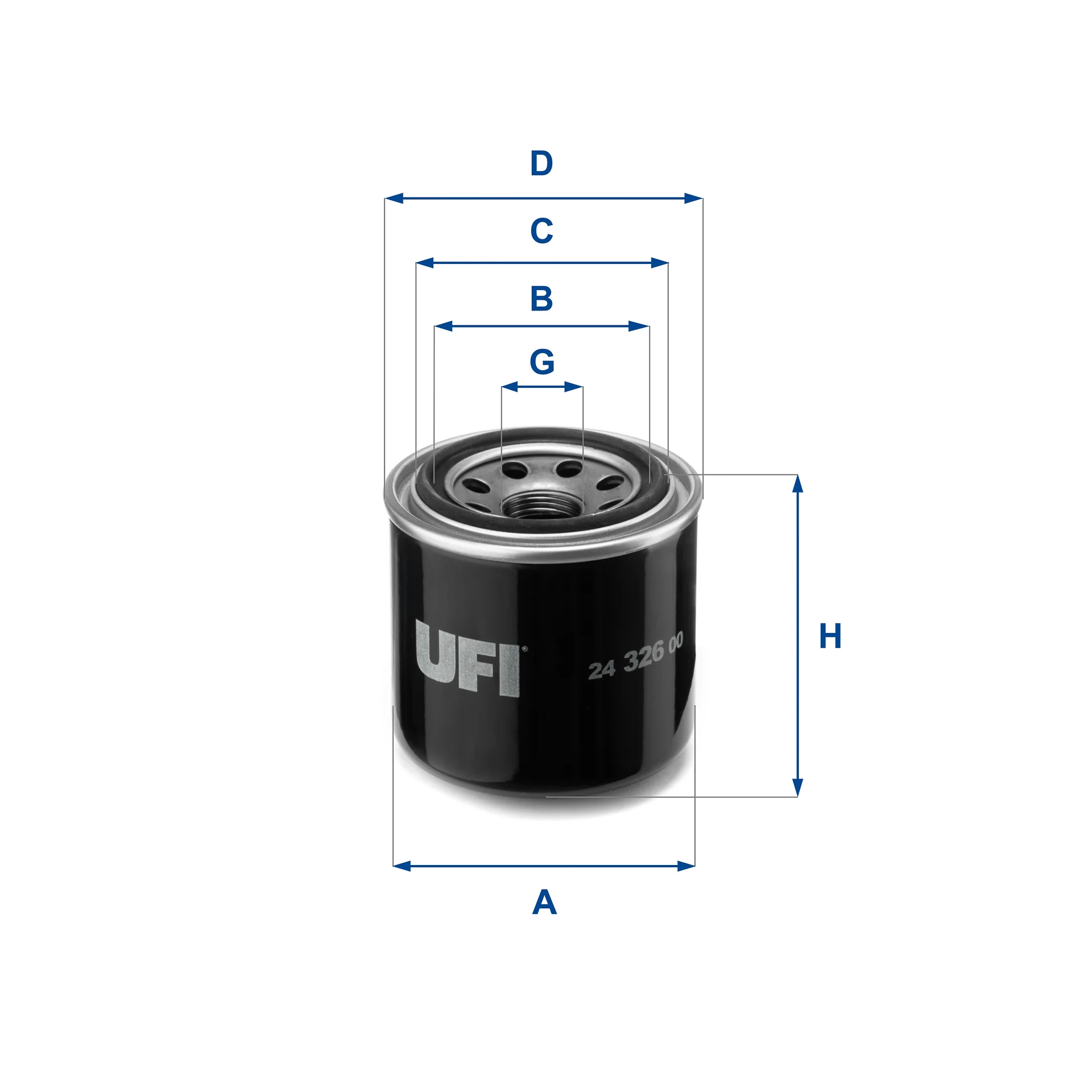 UFI Filters - 24.326.00 - Kraftstofffilter SpinOn