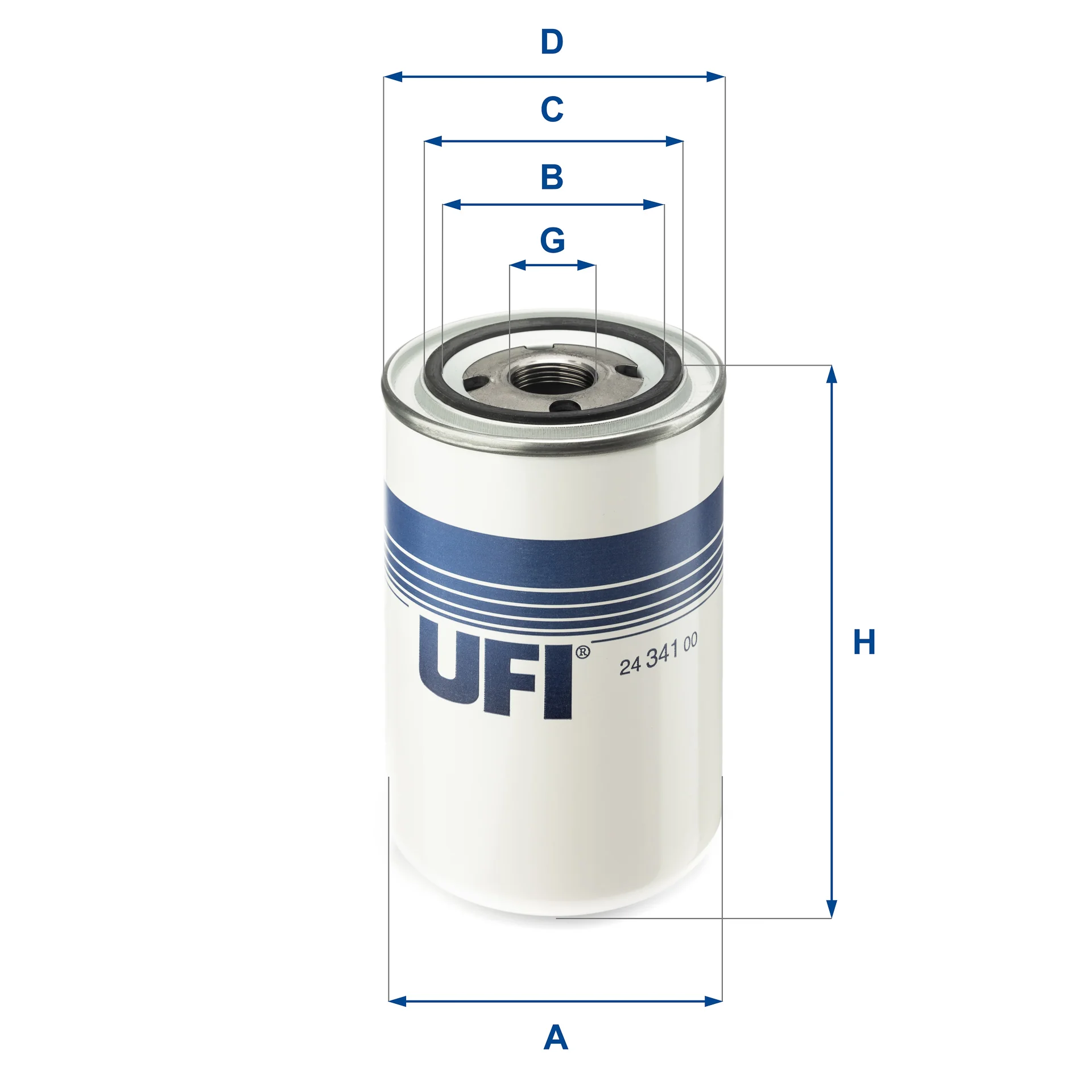 UFI Filters - 24.341.00 - Kraftstofffilter SpinOn