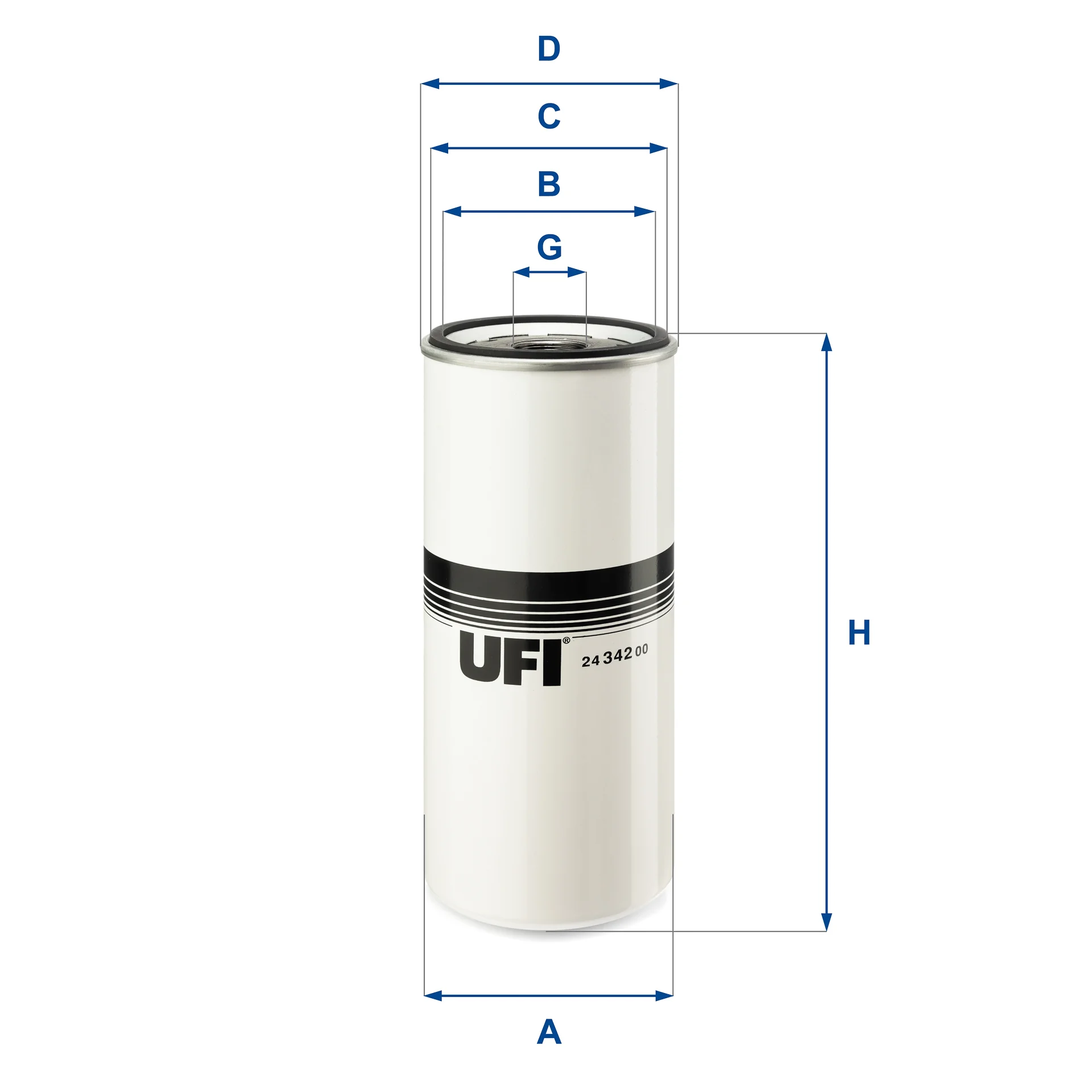 UFI Filters - 24.342.00 - Kraftstofffilter SpinOn