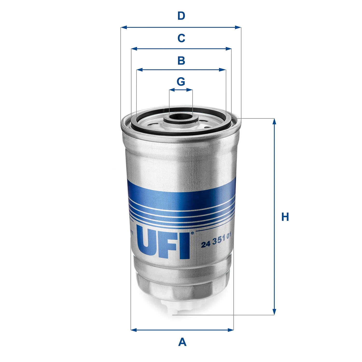 UFI Filters - 24.351.01 - Kraftstofffilter SpinOn