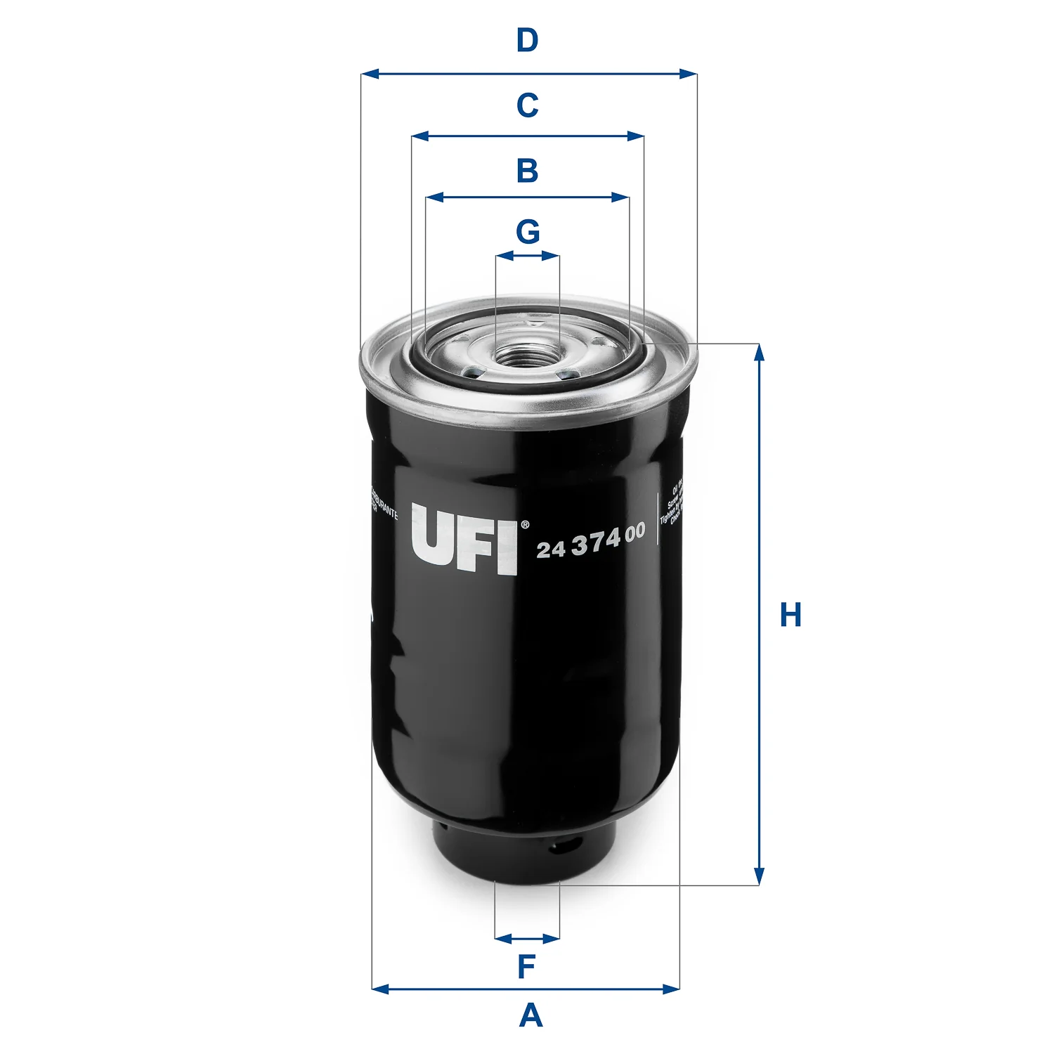 UFI Filters - 24.374.00 - Kraftstofffilter SpinOn
